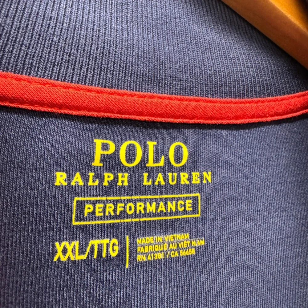 Polo‎ Ralph Lauren Track Jacket Mens XXL 2XL Performance Navy Blue Full Zip